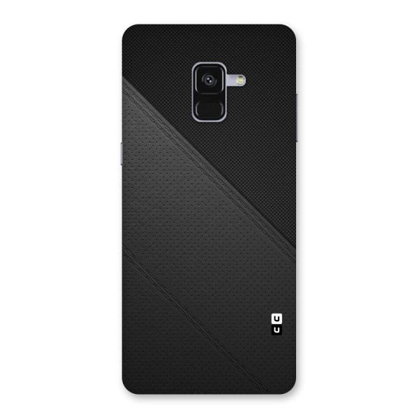 Black Polka Stripe Back Case for Galaxy A8 Plus