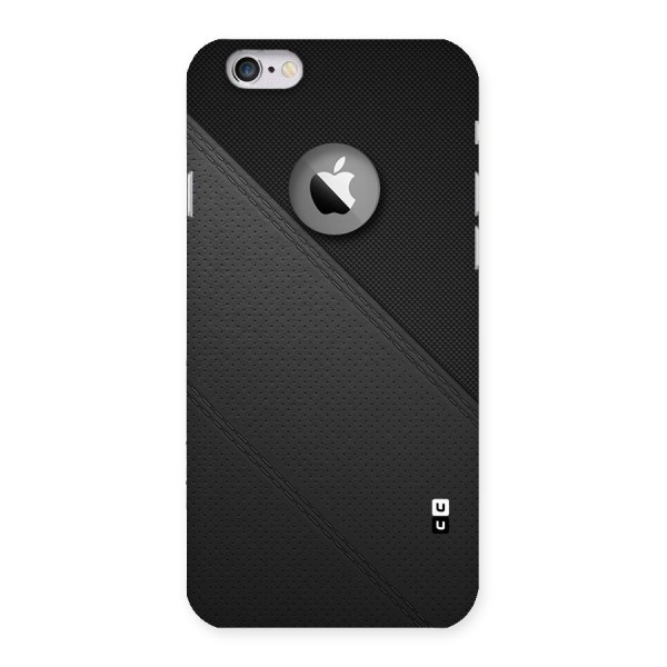 Black Polka Stripe Back Case for iPhone 6 Logo Cut