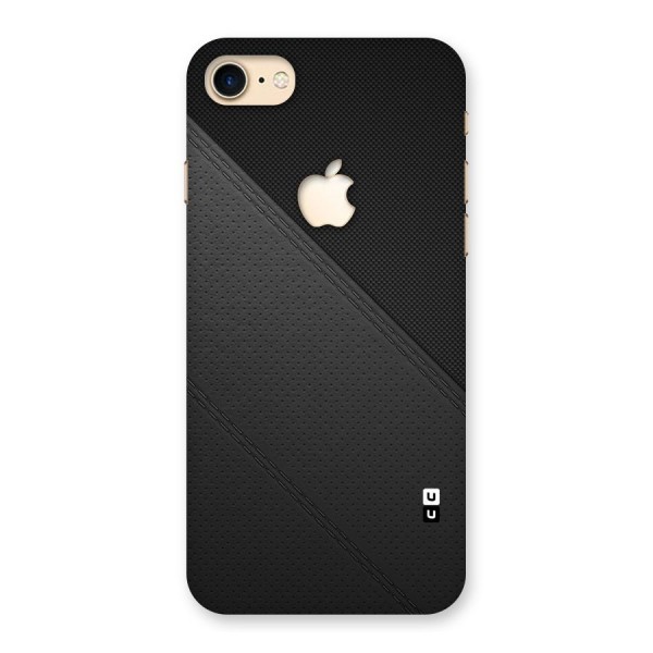 Black Polka Stripe Back Case for iPhone 7 Apple Cut