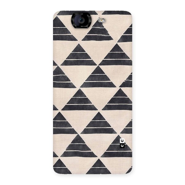 Black Slant Triangles Back Case for Canvas Knight A350
