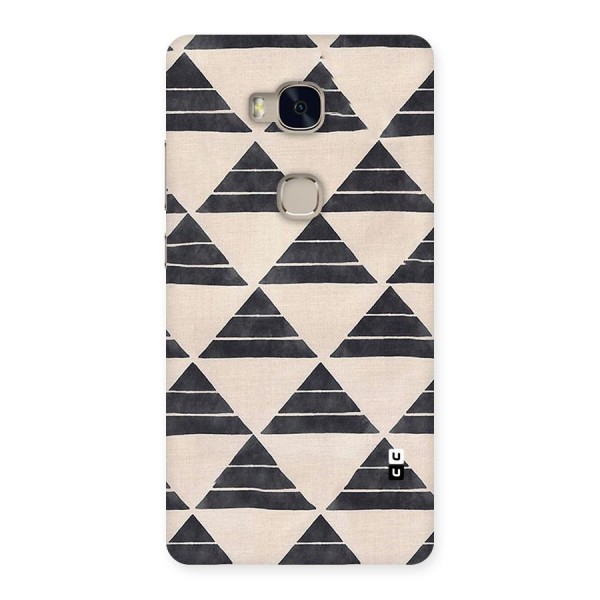 Black Slant Triangles Back Case for Huawei Honor 5X