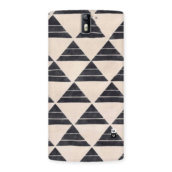 Black Slant Triangles Back Case for One Plus One