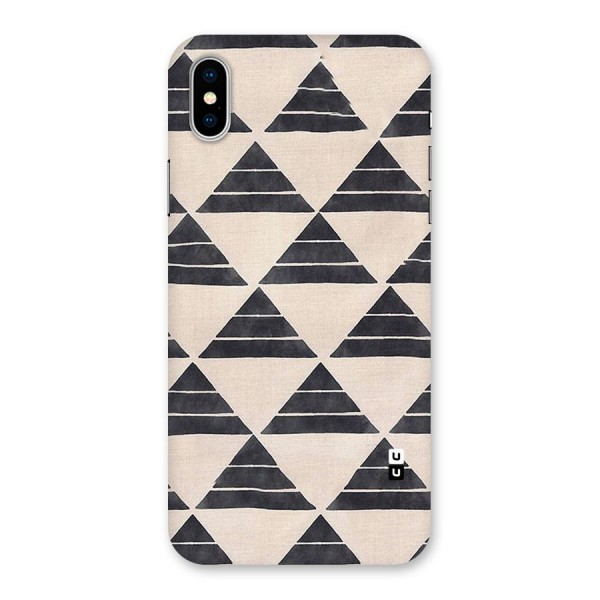 Black Slant Triangles Back Case for iPhone X