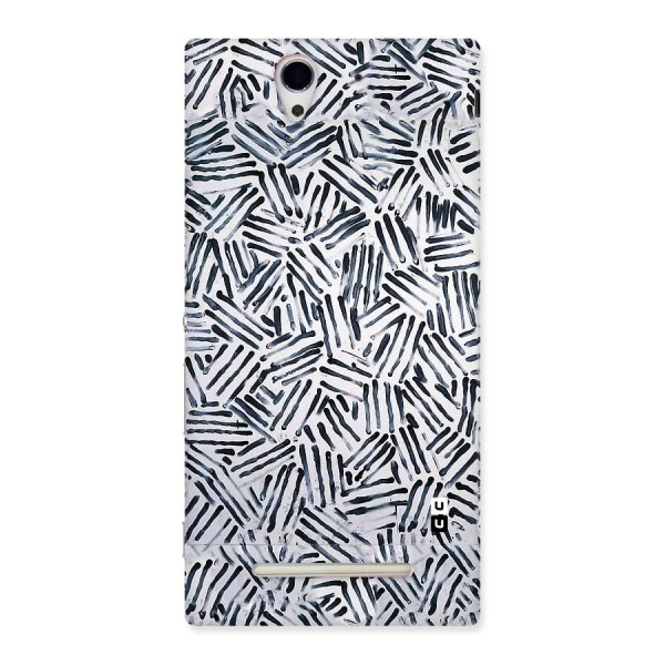 Black Tiny Uneven Back Case for Sony Xperia C3