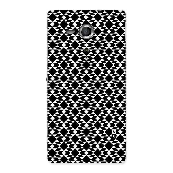 Black White Diamond Abstract Back Case for Sony Xperia SP