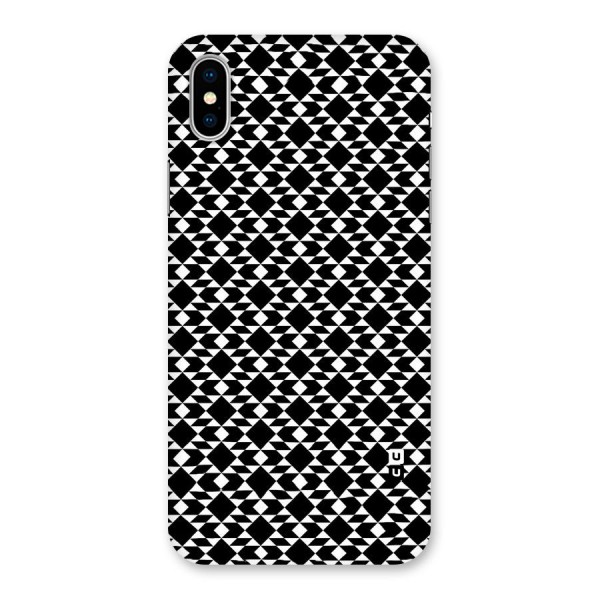 Black White Diamond Abstract Back Case for iPhone X