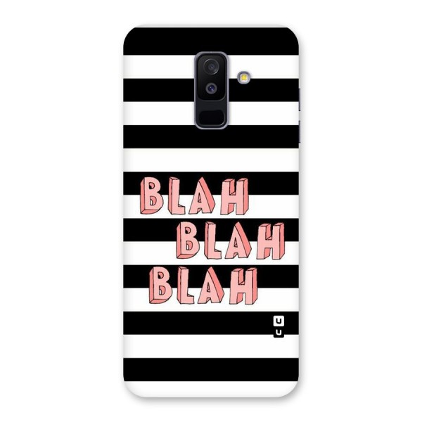 Blah Bold Stripes Back Case for Galaxy A6 Plus