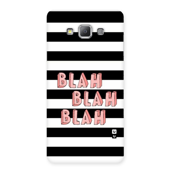 Blah Bold Stripes Back Case for Galaxy A7