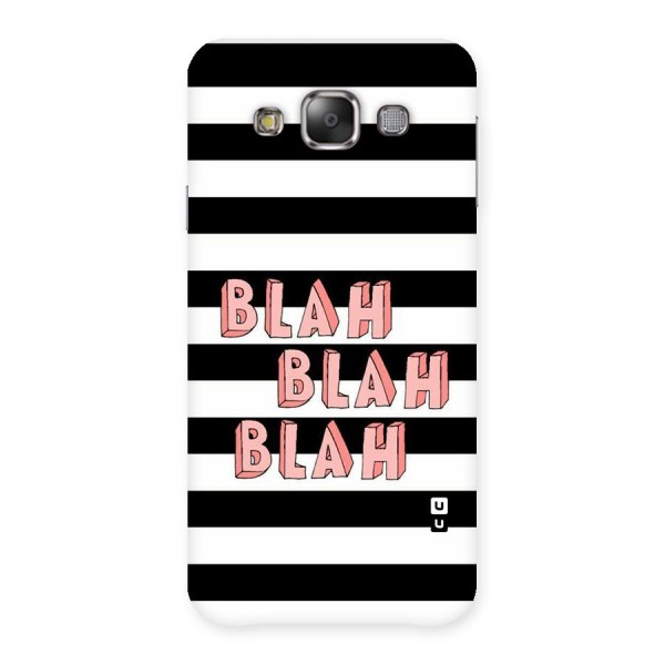Blah Bold Stripes Back Case for Galaxy E7