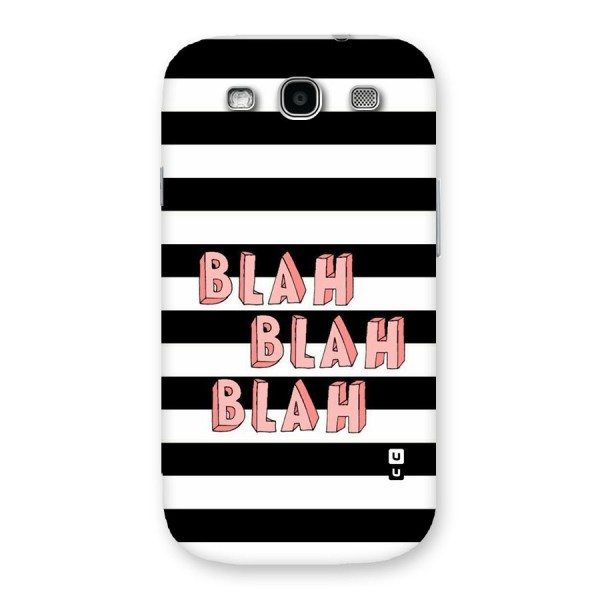 Blah Bold Stripes Back Case for Galaxy S3