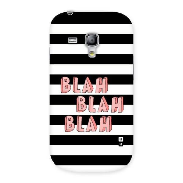 Blah Bold Stripes Back Case for Galaxy S3 Mini