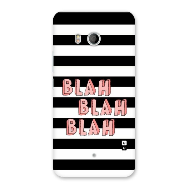 Blah Bold Stripes Back Case for HTC U11