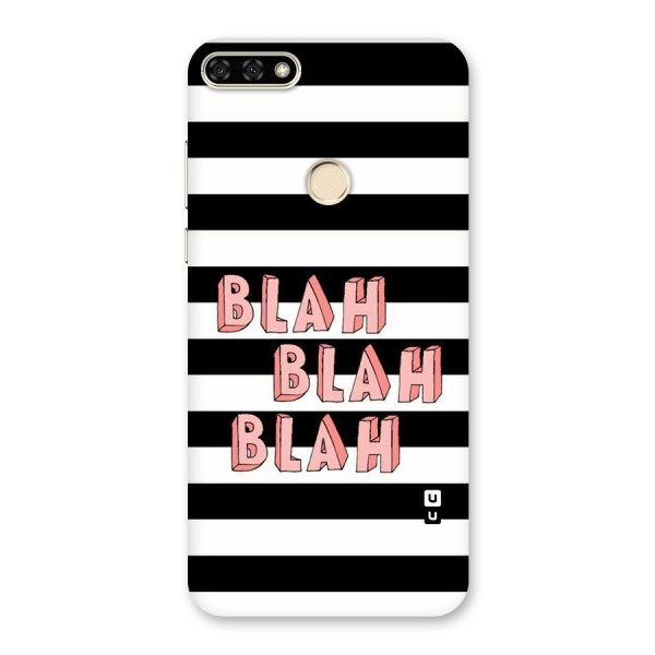 Blah Bold Stripes Back Case for Honor 7A