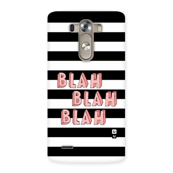 Blah Bold Stripes Back Case for LG G3