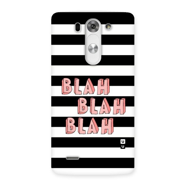Blah Bold Stripes Back Case for LG G3 Beat
