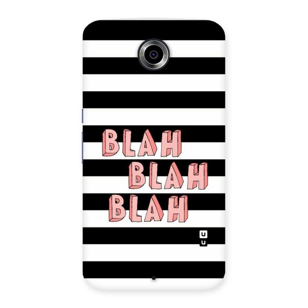 Blah Bold Stripes Back Case for Nexsus 6