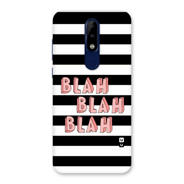 Blah Bold Stripes Back Case for Nokia 5.1 Plus