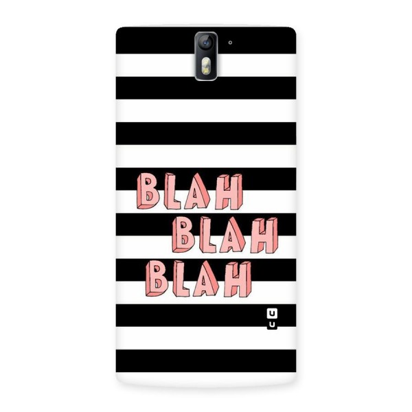 Blah Bold Stripes Back Case for One Plus One