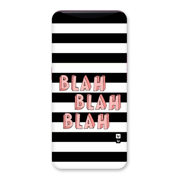 Blah Bold Stripes Back Case for Oppo Find X