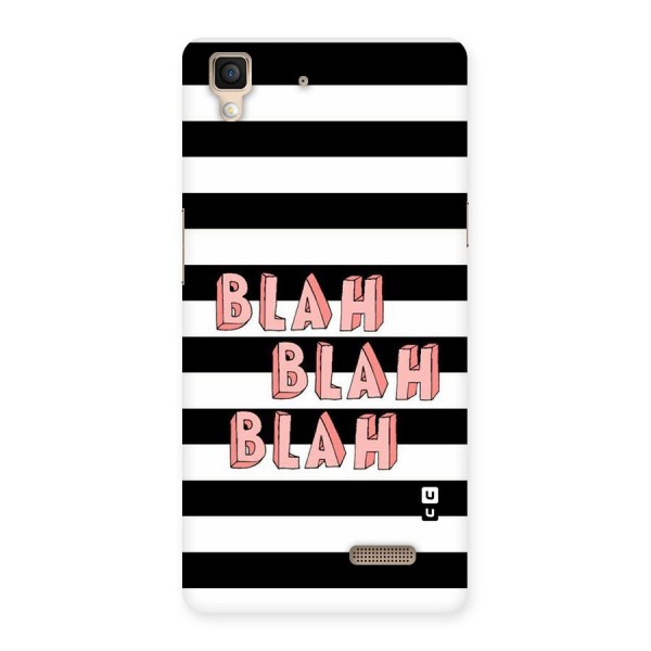 Blah Bold Stripes Back Case for Oppo R7
