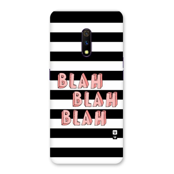 Blah Bold Stripes Back Case for Realme X