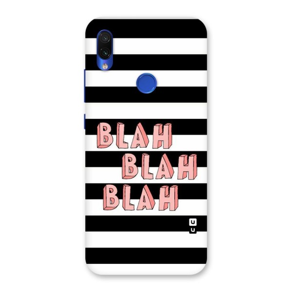 Blah Bold Stripes Back Case for Redmi Note 7S