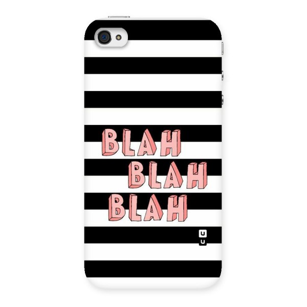 Blah Bold Stripes Back Case for iPhone 4 4s