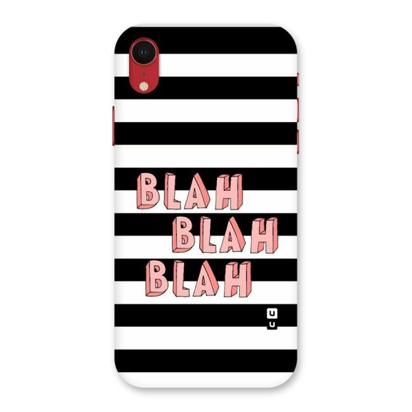 Blah Bold Stripes Back Case for iPhone XR