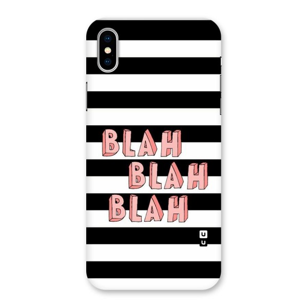 Blah Bold Stripes Back Case for iPhone XS