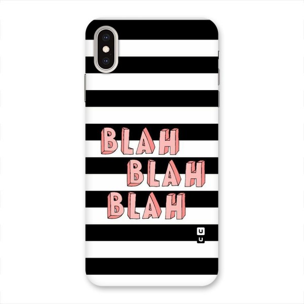 Blah Bold Stripes Back Case for iPhone XS Max