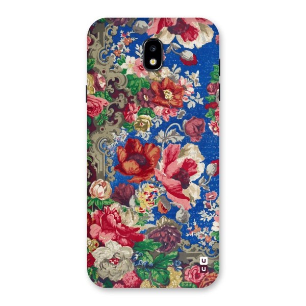 Block Printed Flowers Back Case for Galaxy J7 Pro