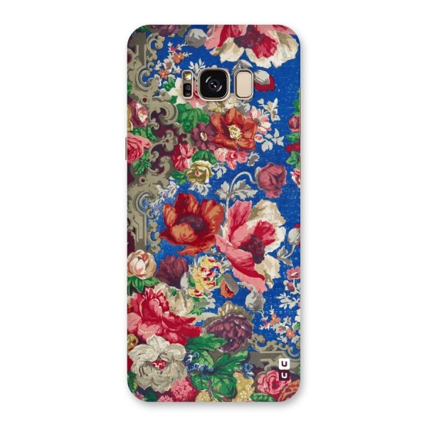Block Printed Flowers Back Case for Galaxy S8 Plus