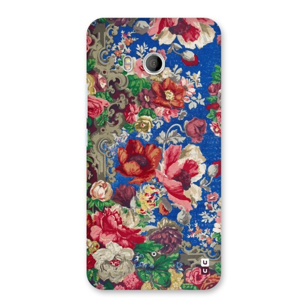 Block Printed Flowers Back Case for HTC U11