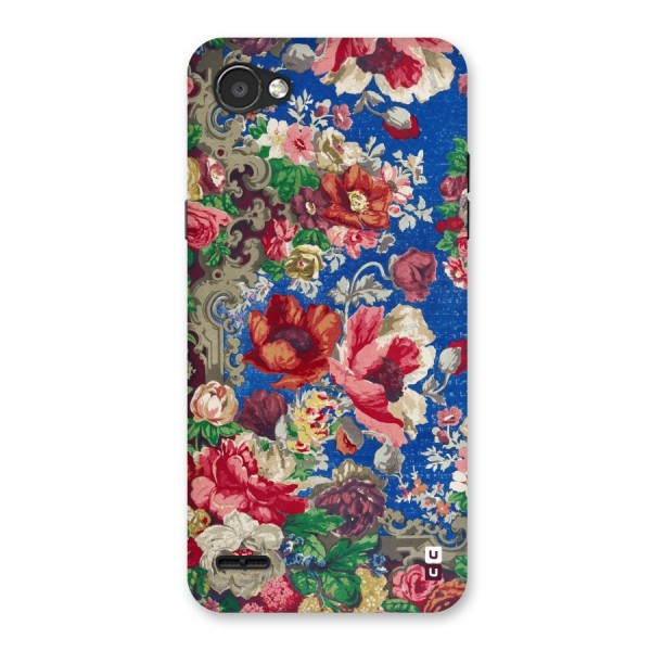 Block Printed Flowers Back Case for LG Q6