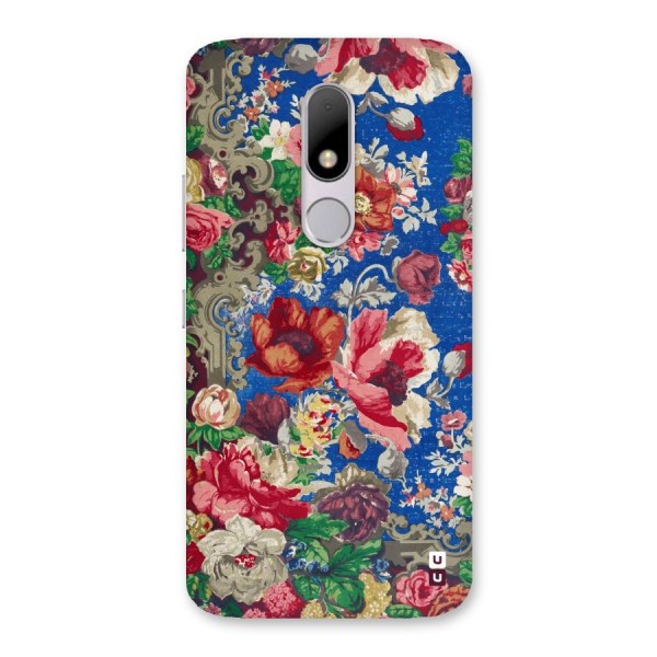 Block Printed Flowers Back Case for Moto M
