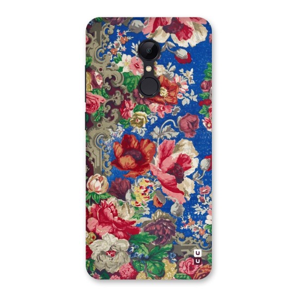 Block Printed Flowers Back Case for Redmi 5