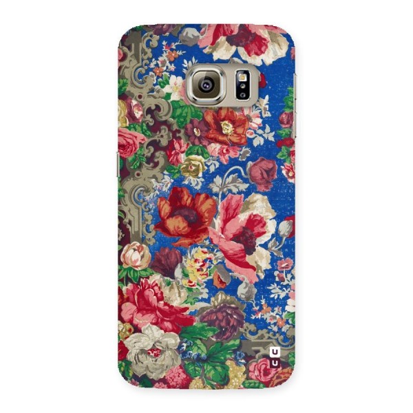 Block Printed Flowers Back Case for Samsung Galaxy S6 Edge