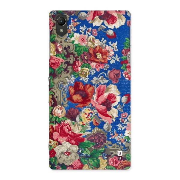Block Printed Flowers Back Case for Sony Xperia Z1