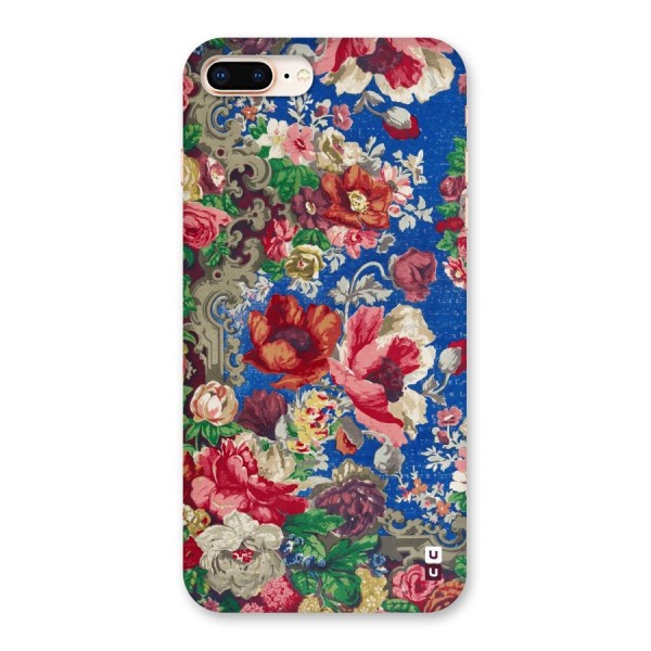 Block Printed Flowers Back Case for iPhone 8 Plus