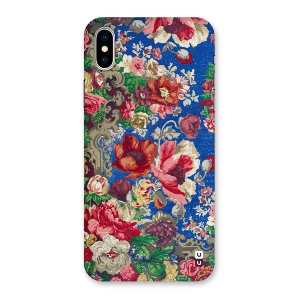 Block Printed Flowers Back Case for iPhone X