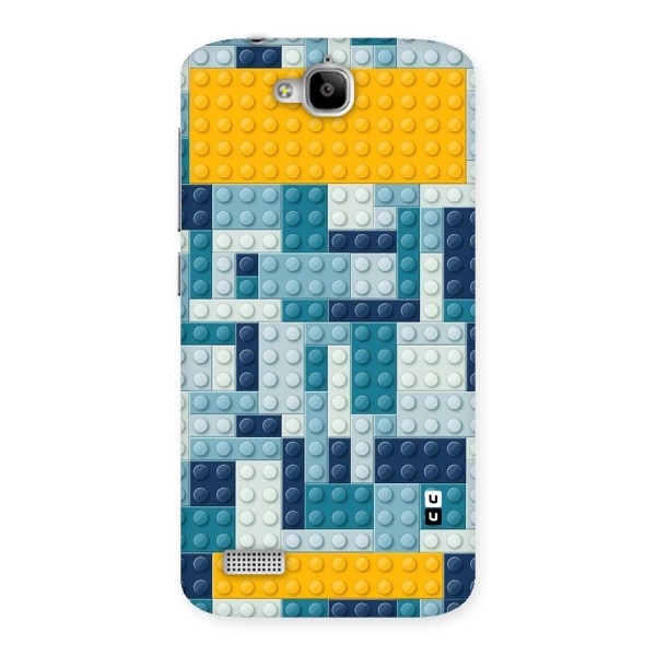 Blocks Blues Back Case for Honor Holly