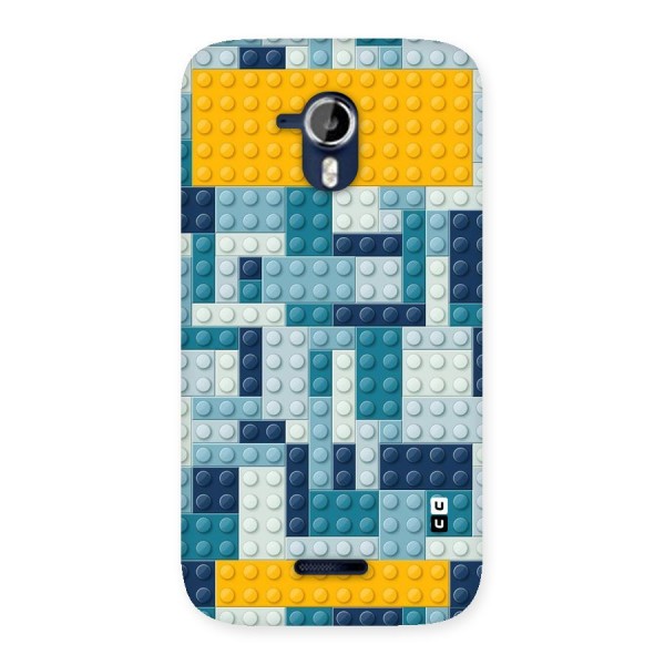 Blocks Blues Back Case for Micromax Canvas Magnus A117