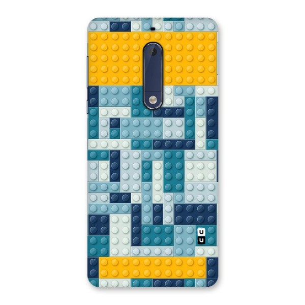 Blocks Blues Back Case for Nokia 5