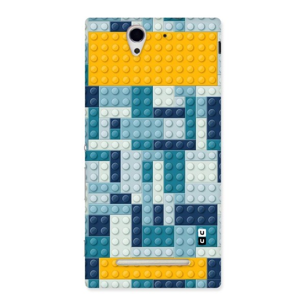 Blocks Blues Back Case for Sony Xperia C3