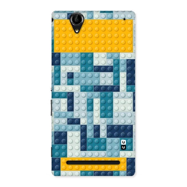 Blocks Blues Back Case for Sony Xperia T2
