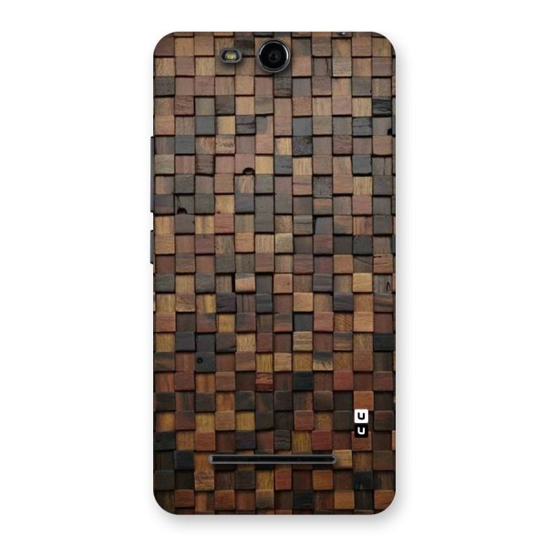 Blocks Of Wood Back Case for Micromax Canvas Juice 3 Q392