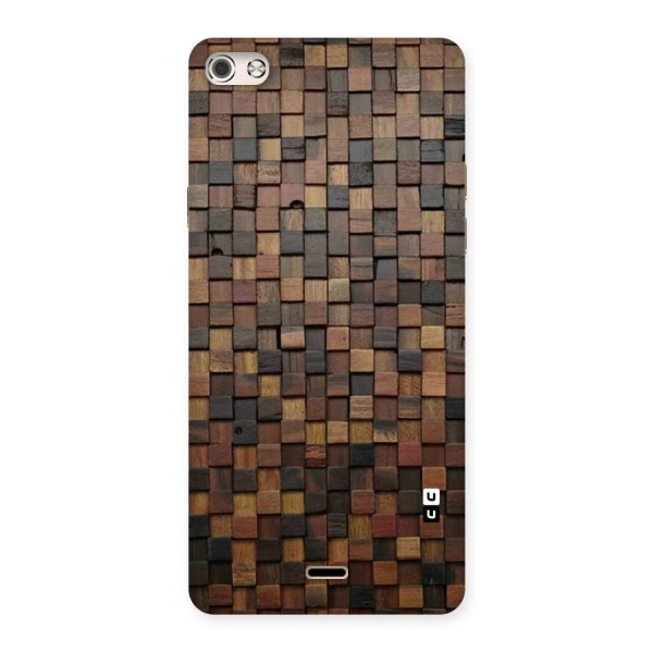 Blocks Of Wood Back Case for Micromax Canvas Silver 5
