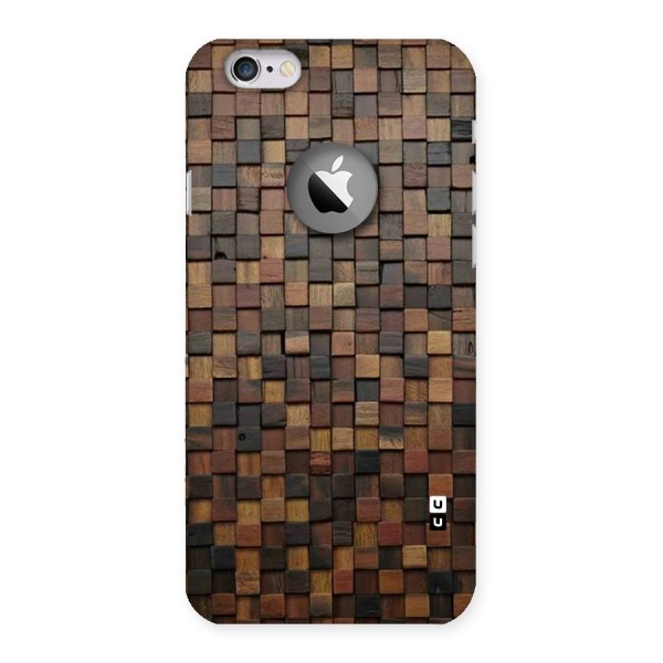Blocks Of Wood Back Case for iPhone 6 Logo Cut