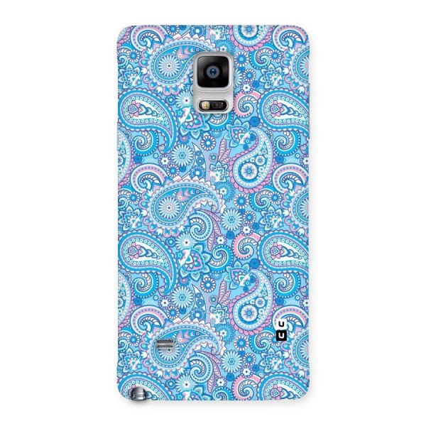 Blue Block Pattern Back Case for Galaxy Note 4