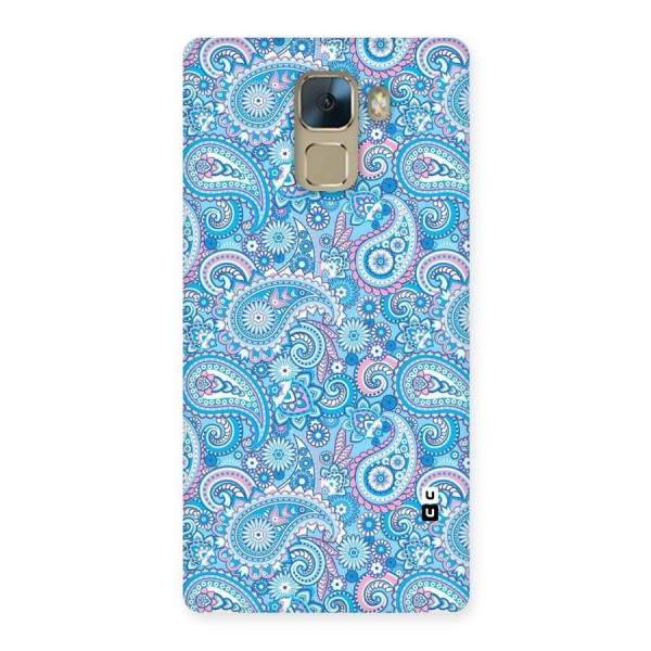 Blue Block Pattern Back Case for Huawei Honor 7